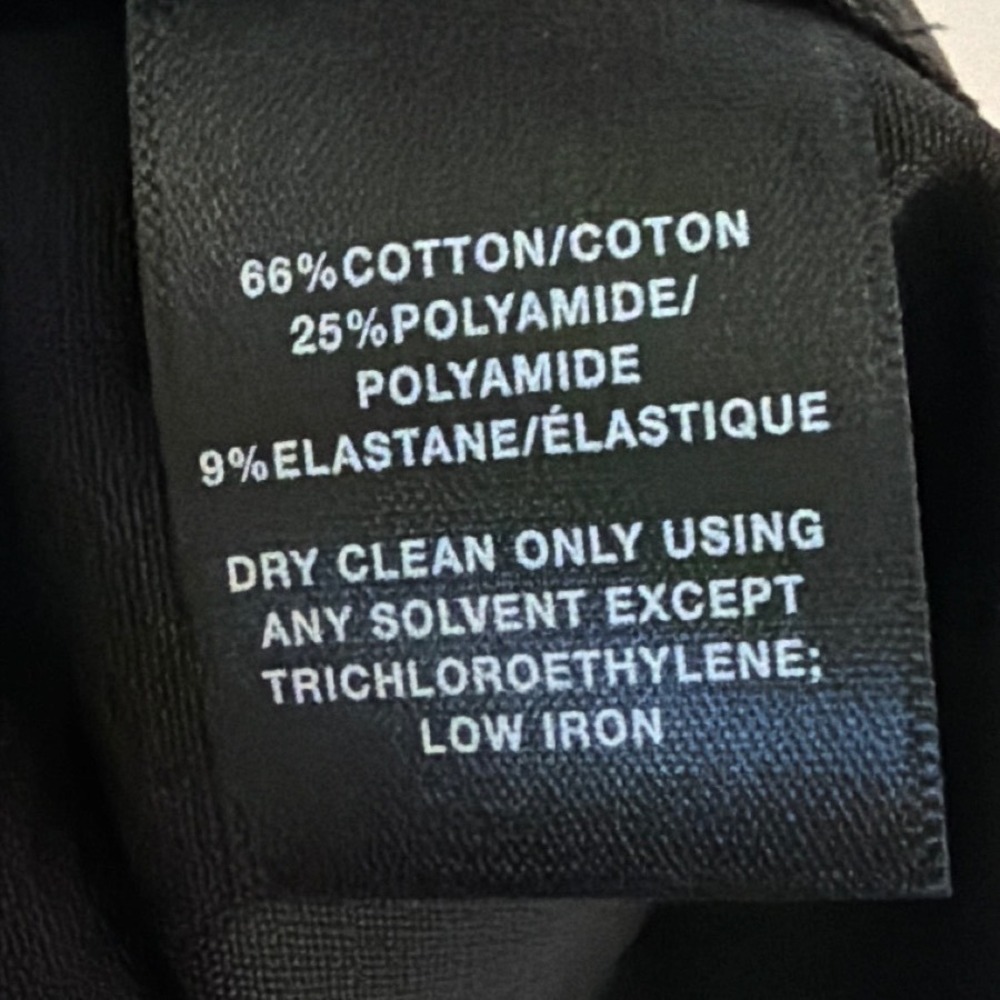 Lafayette 148 New York Black Zip Front Dress Short Sleeve Cotton Blend Size‎ 14 - Picture 6 of 10